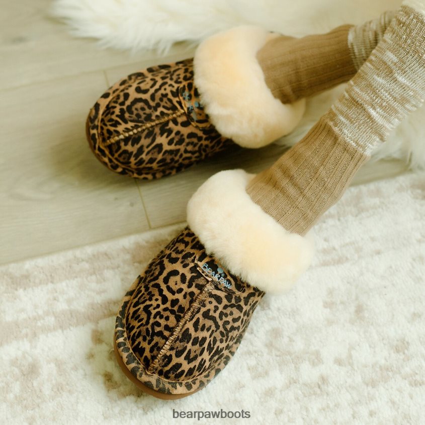 Hausschuhe BEARPAW Loki exotisch Leopard Frauen J080PL275