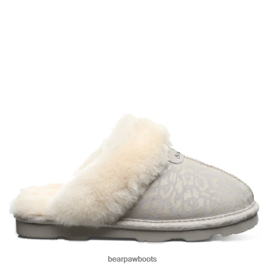 Hausschuhe BEARPAW Loki exotisch Winterweißer Leoparden-Glitzer Frauen J080PL266