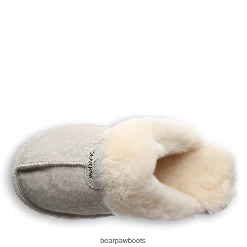Hausschuhe BEARPAW Loki exotisch Winterweißer Leoparden-Glitzer Frauen J080PL266