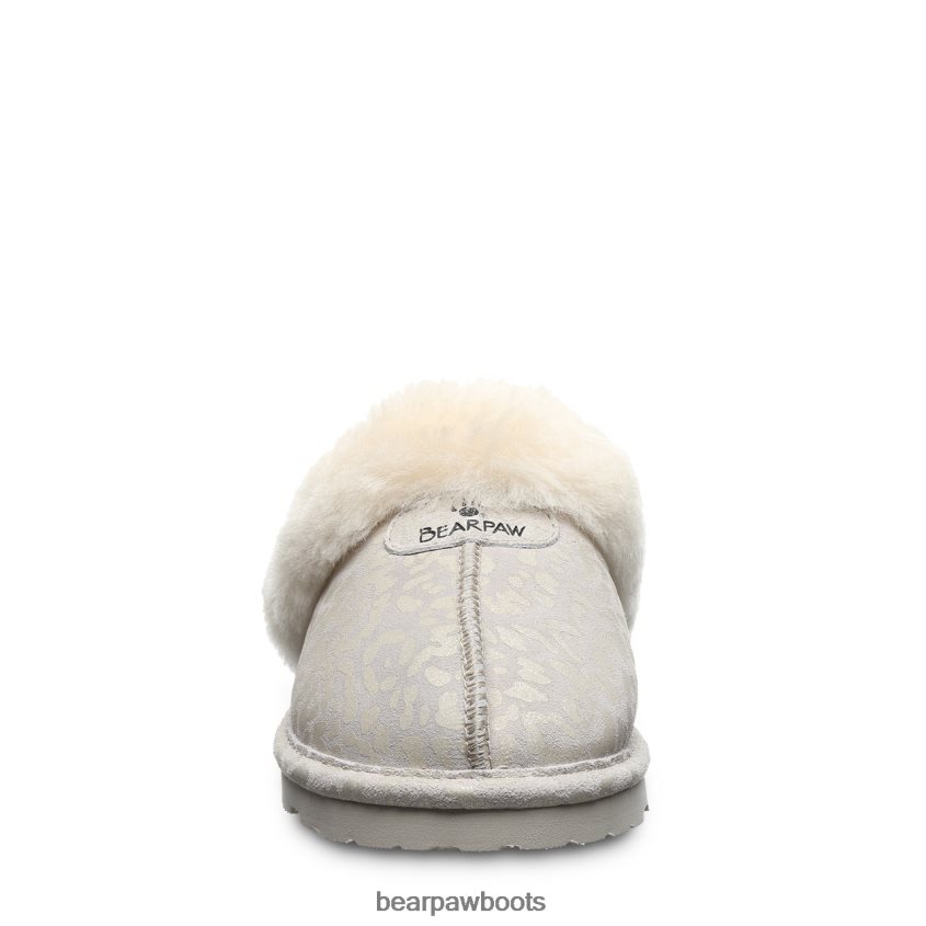 Hausschuhe BEARPAW Loki exotisch Winterweißer Leoparden-Glitzer Frauen J080PL266