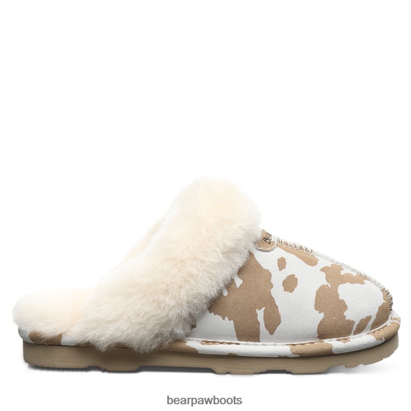 Hausschuhe BEARPAW Loki exotisch hellbrauner Kuhdruck Frauen J080PL265