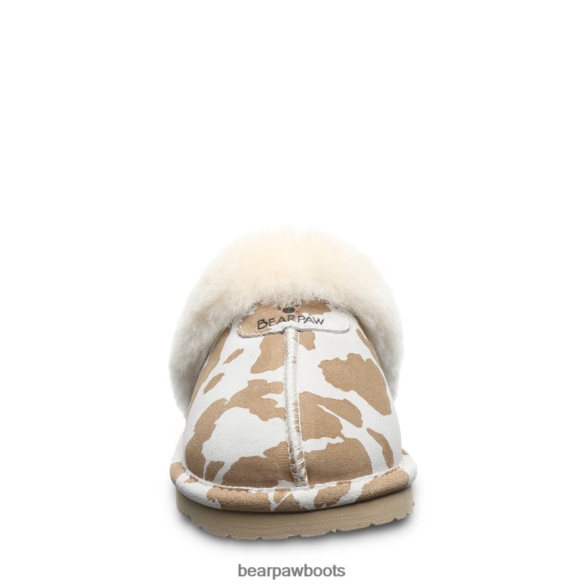 Hausschuhe BEARPAW Loki exotisch hellbrauner Kuhdruck Frauen J080PL265