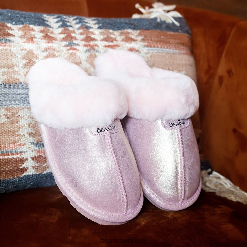 Hausschuhe BEARPAW Loki exotisch rosa Glitzer Frauen J080PL315