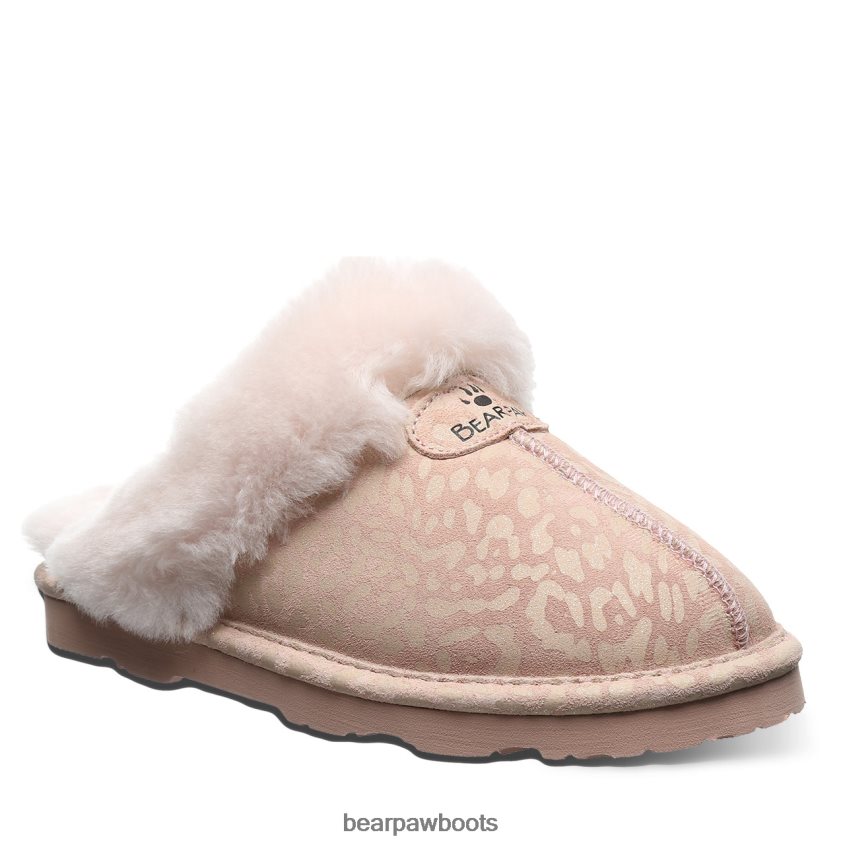 Hausschuhe BEARPAW Loki exotisch rosa Leoparden-Glitzer Frauen J080PL267