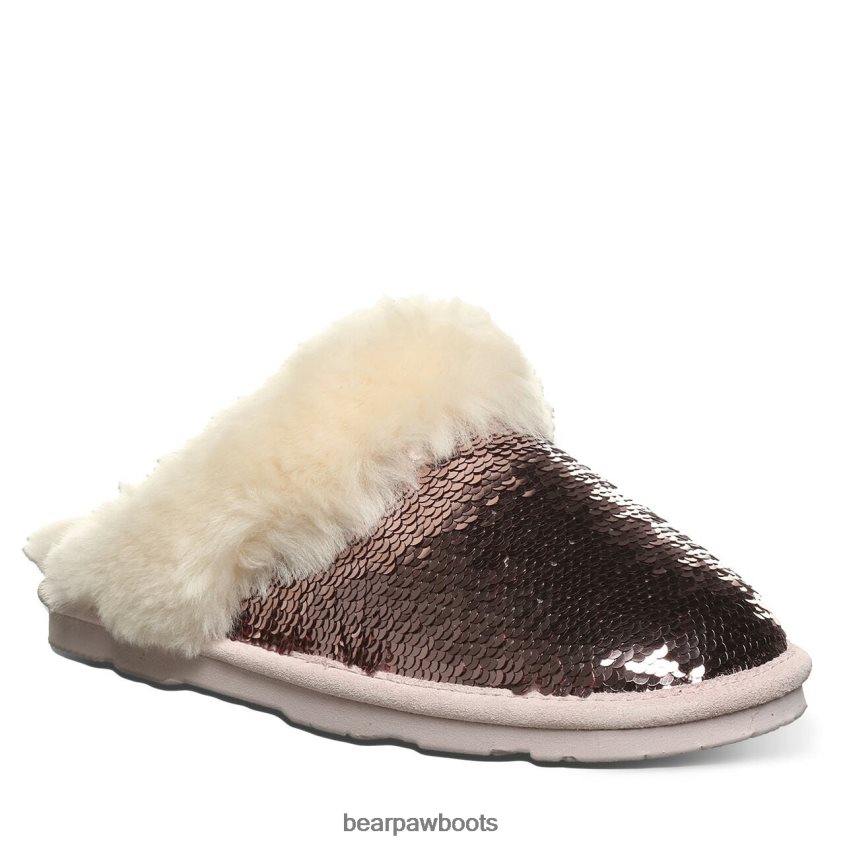 Hausschuhe BEARPAW Loki exotisch rosa Pailletten Frauen J080PL313