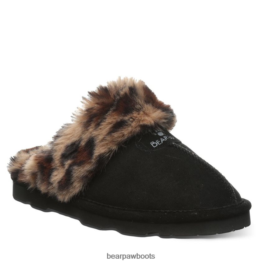Hausschuhe BEARPAW Loki schwarz/leopardenfell Frauen J080PL304