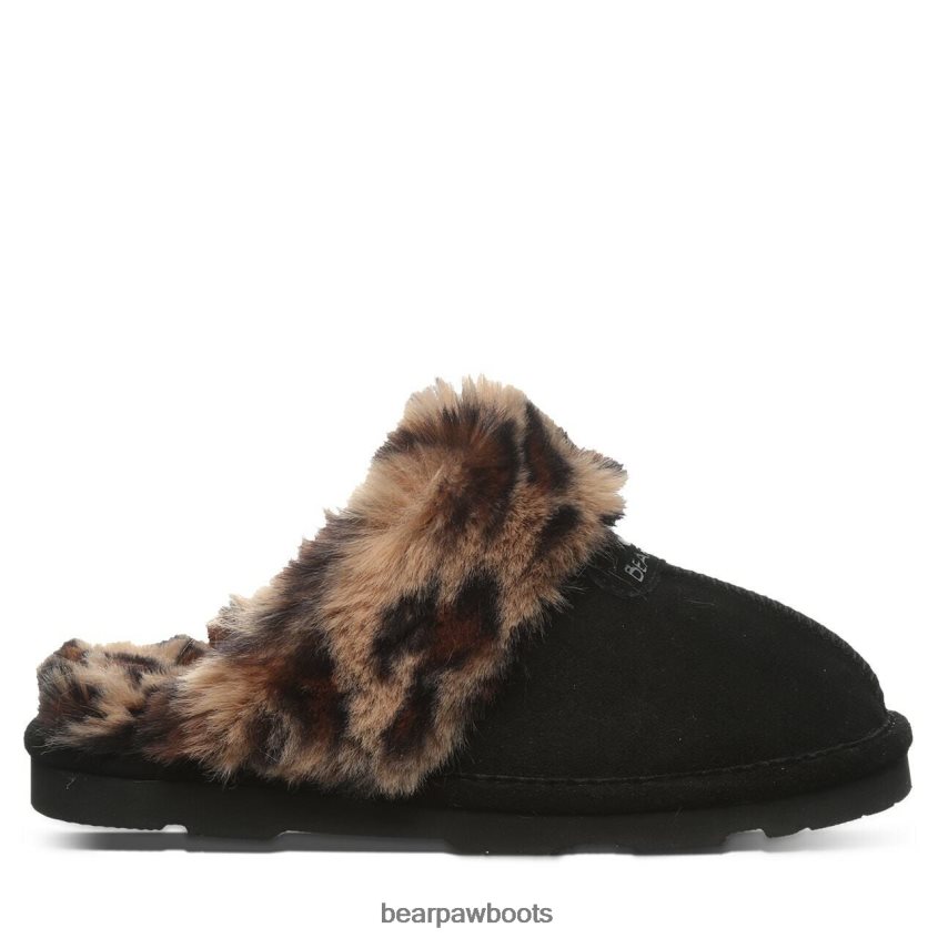 Hausschuhe BEARPAW Loki schwarz/leopardenfell Frauen J080PL304