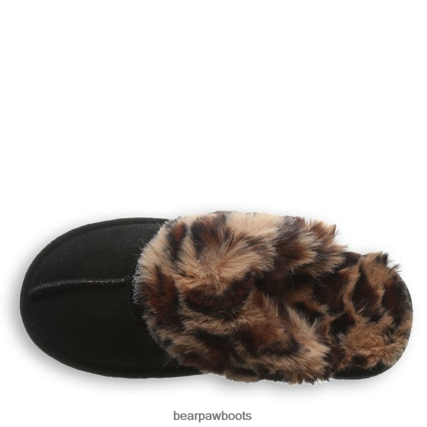Hausschuhe BEARPAW Loki schwarz/leopardenfell Frauen J080PL304