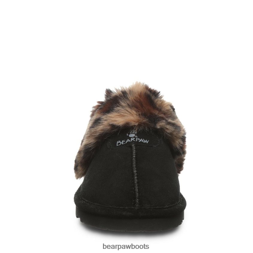 Hausschuhe BEARPAW Loki schwarz/leopardenfell Frauen J080PL304