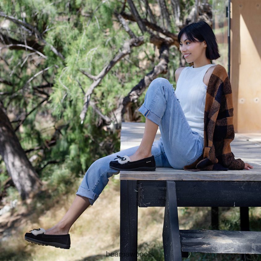 Hausschuhe BEARPAW Paris Schwarz Frauen J080PL264