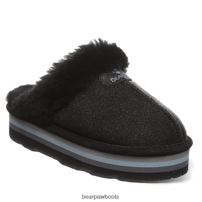 Hausschuhe BEARPAW Retro-Loki schwarzer Kaviar Frauen J080PL320