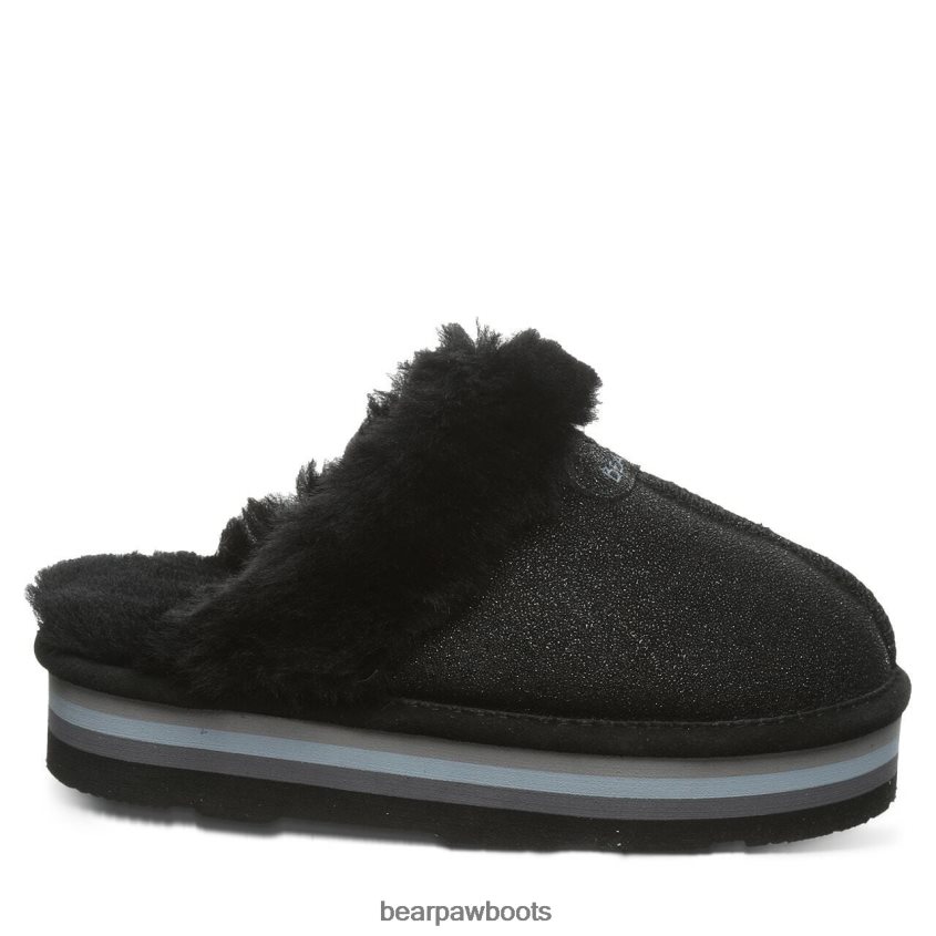 Hausschuhe BEARPAW Retro-Loki schwarzer Kaviar Frauen J080PL320
