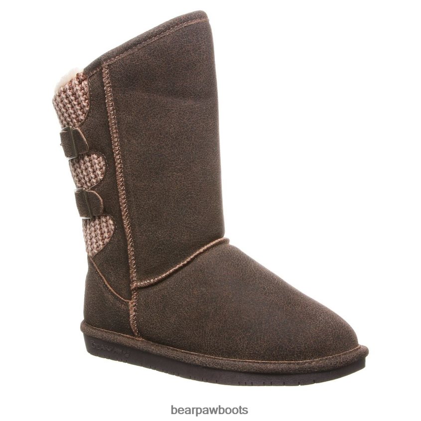 Stiefel BEARPAW Boshie breit Kastanie beunruhigt Frauen J080PL256