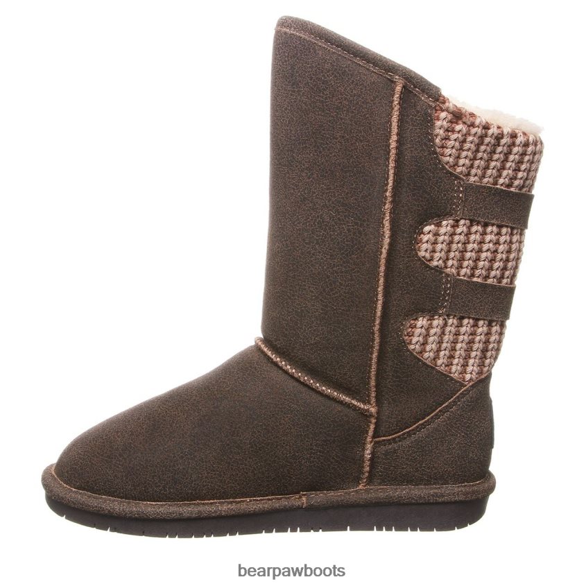 Stiefel BEARPAW Boshie breit Kastanie beunruhigt Frauen J080PL256