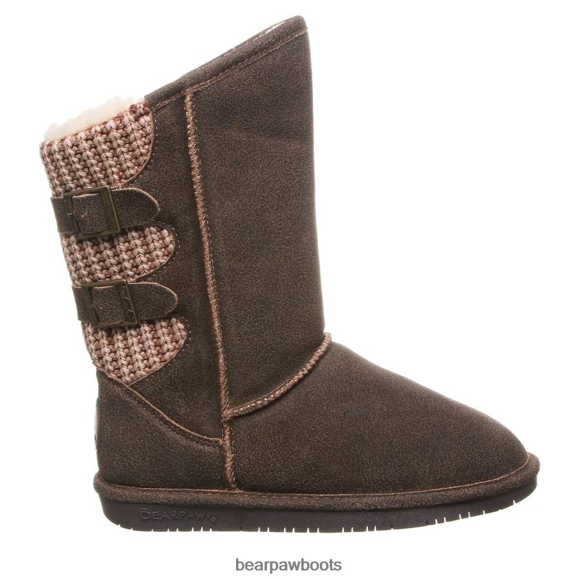 Stiefel BEARPAW Boshie breit Kastanie beunruhigt Frauen J080PL256