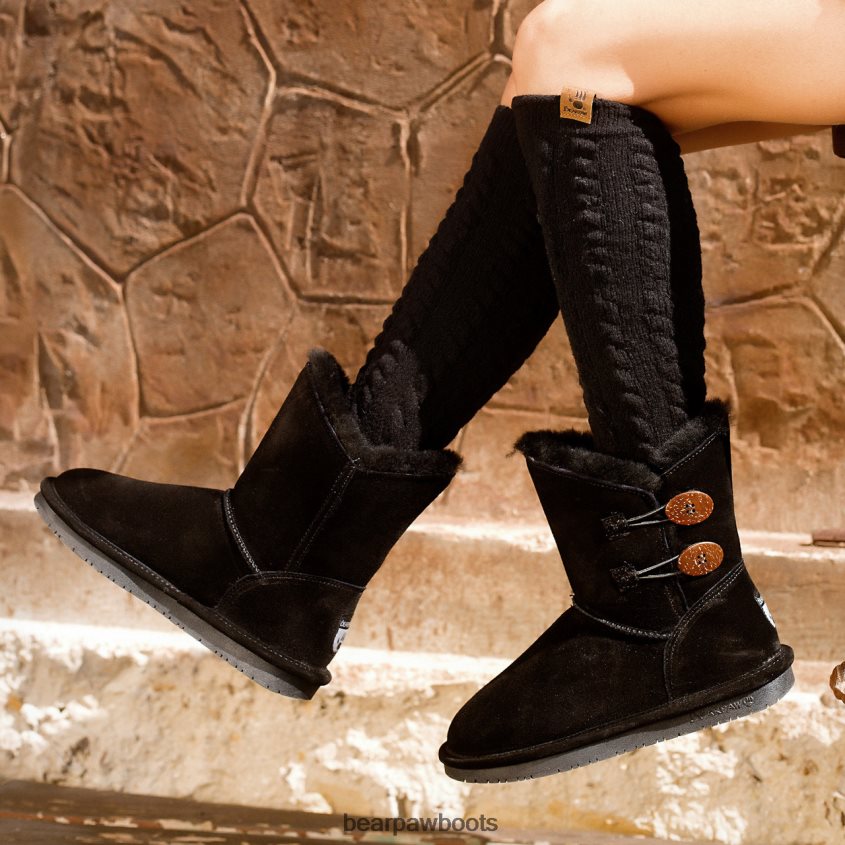 Stiefel BEARPAW Rosaline Schwarz Frauen J080PL55