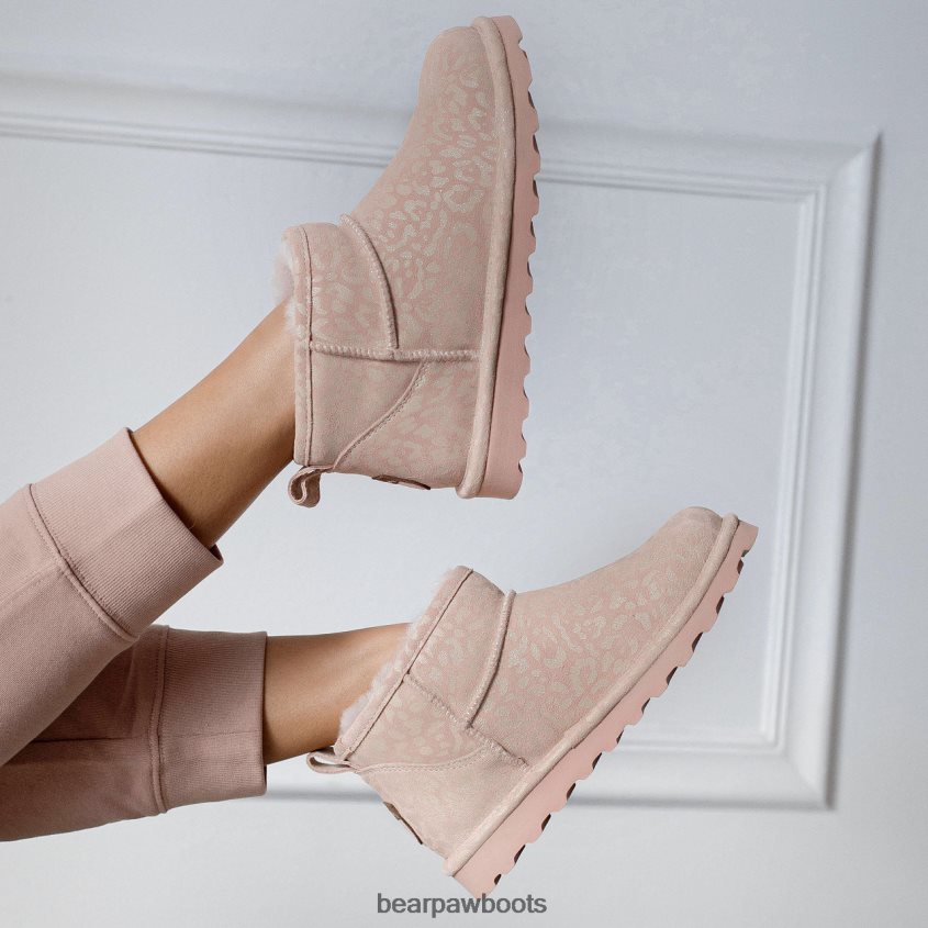 Stiefel BEARPAW Shorty exotisch rosa Leoparden-Glitzer Frauen J080PL34