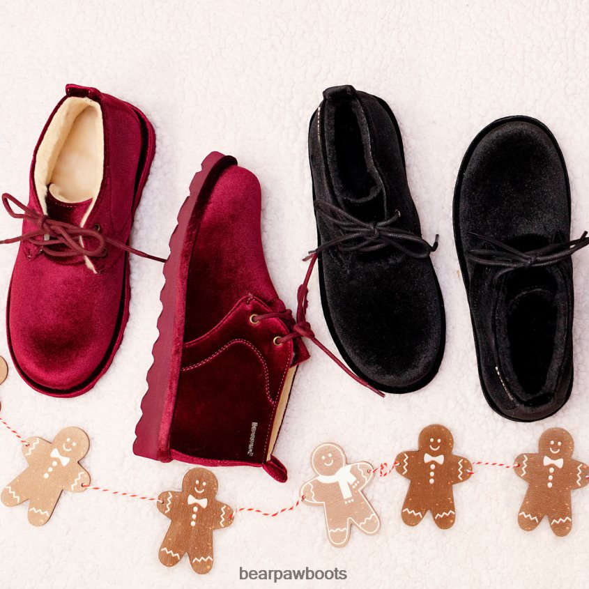 Stiefel BEARPAW Skye schwarzer Samt Frauen J080PL36