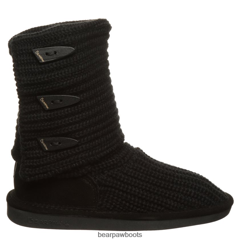 Stiefel BEARPAW hoch stricken Schwarz Frauen J080PL178