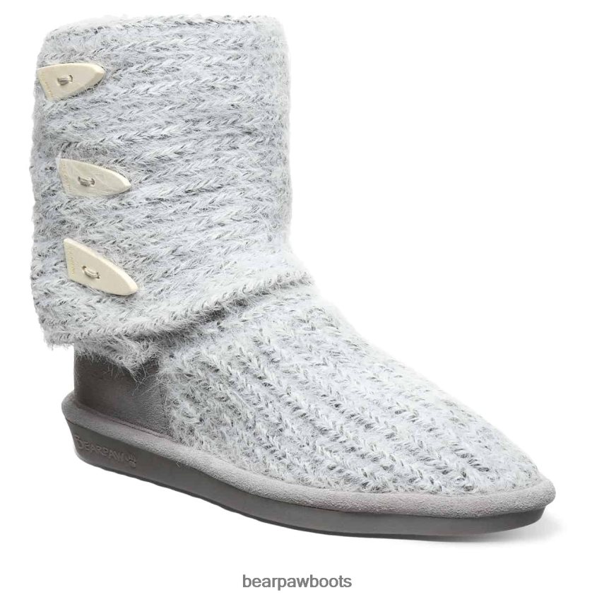 Stiefel BEARPAW hoch stricken grauer Nebel Frauen J080PL177