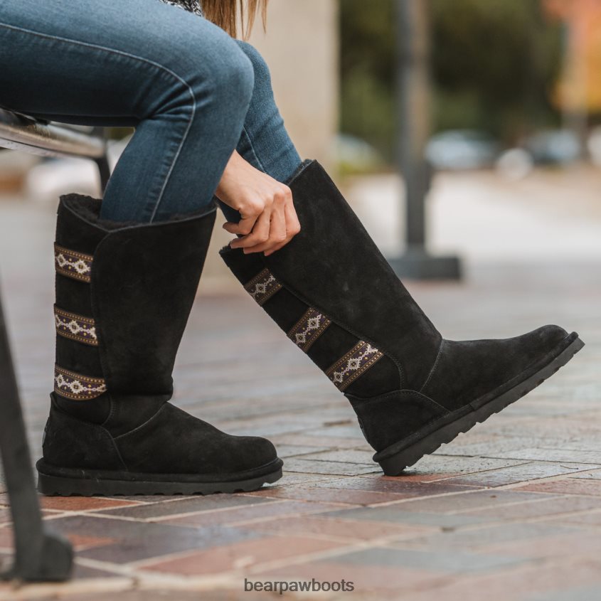 Stiefel BEARPAW violett Schwarz Frauen J080PL122