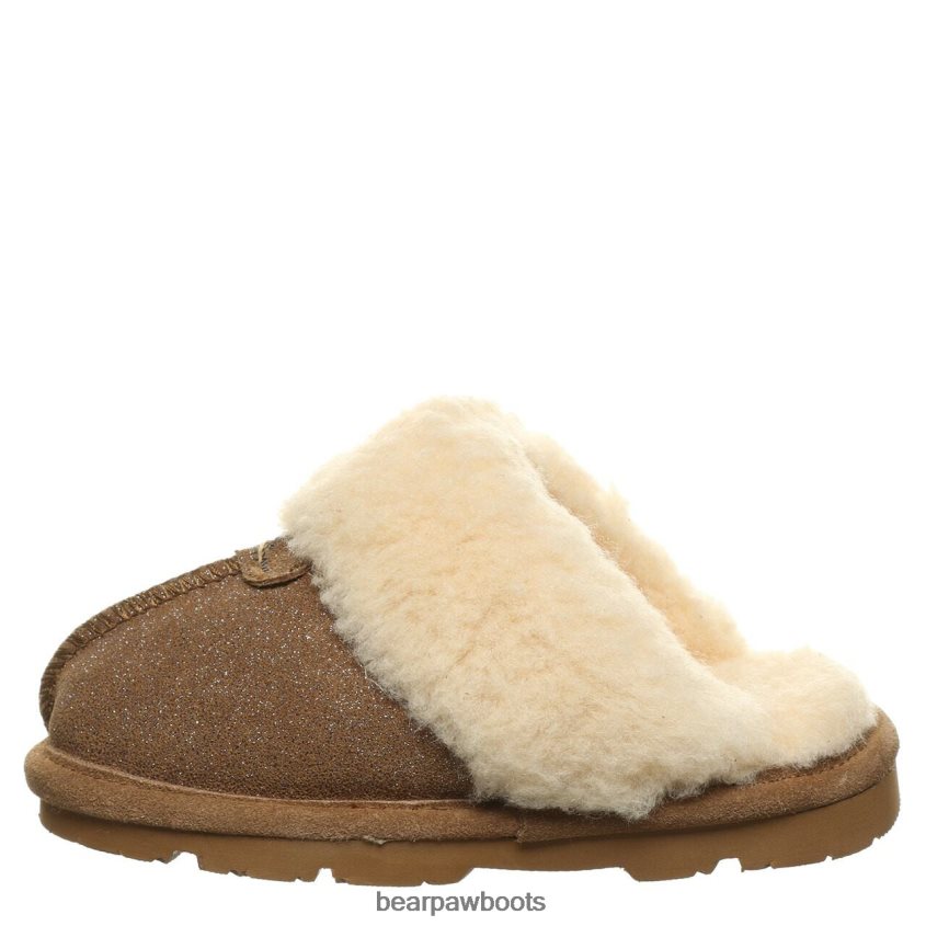 Hausschuhe BEARPAW Loki Jugend Hickory-Kaviar Kinder J080PL614
