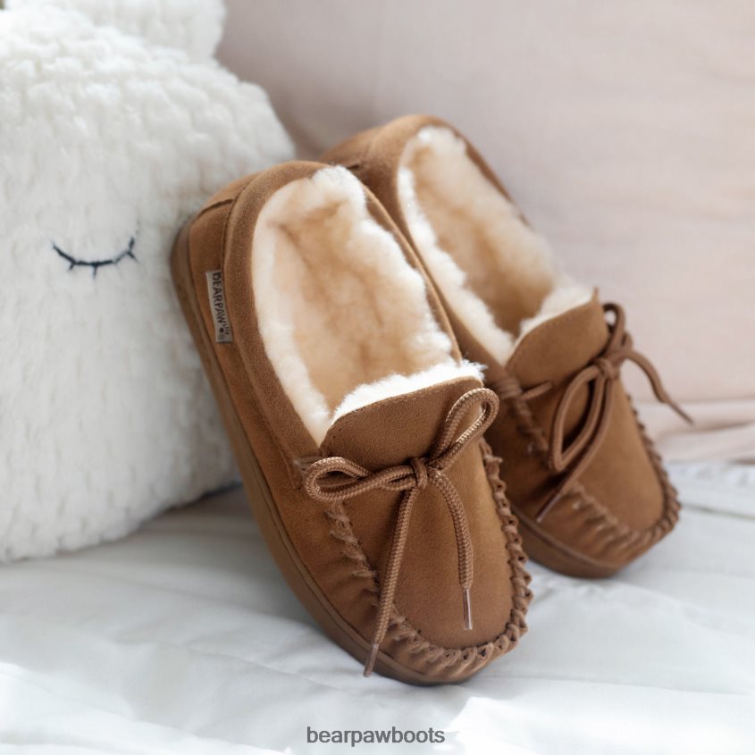 Hausschuhe BEARPAW Moc II Jugend Hickory Kinder J080PL611